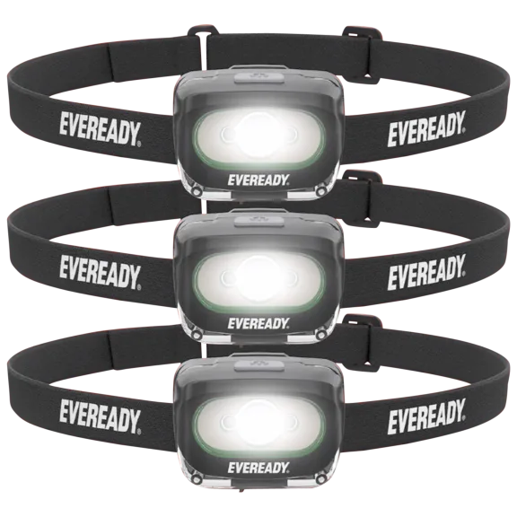 3-Pack: Eveready 300-Lumen LED Rechargeable Headlight