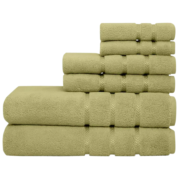 Pure Elegance 6-Piece 100% Cotton Luxury Towel Set