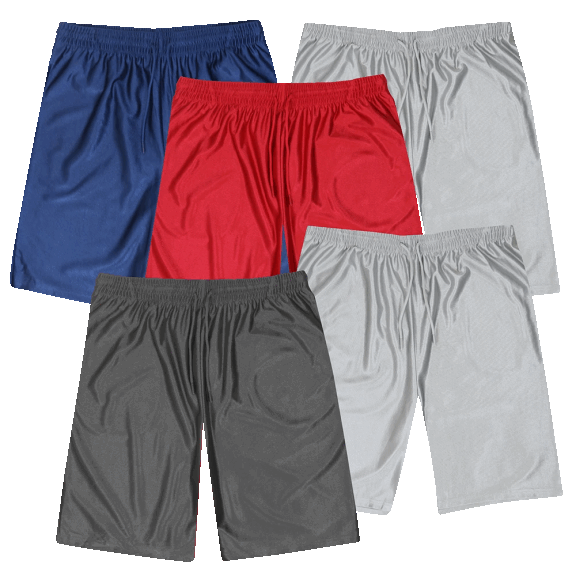 5-Pack: Galaxy by Harvic Men's Moisture-Wicking Performance Dazzle Shorts