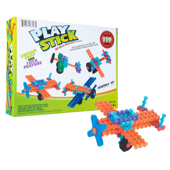 Super Toys Play-Stick Creative Blocks - Vehicle Assembly Starter Set