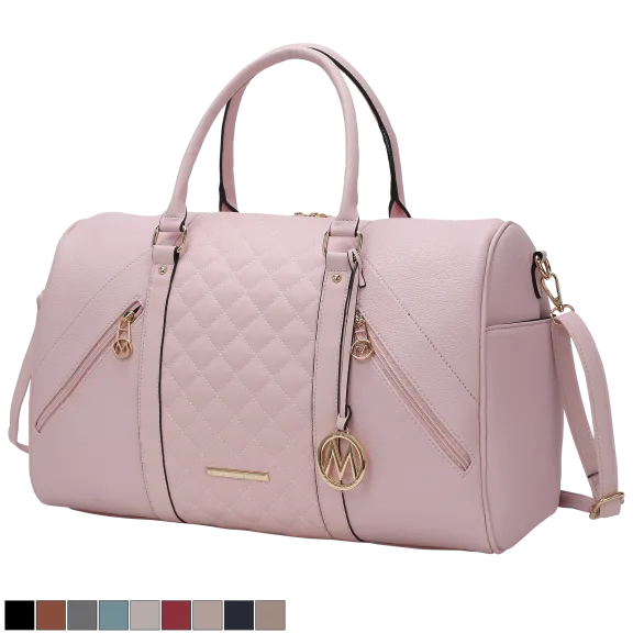 MKF Collection Allegra Vegan Leather Duffle Bag by Mia K
