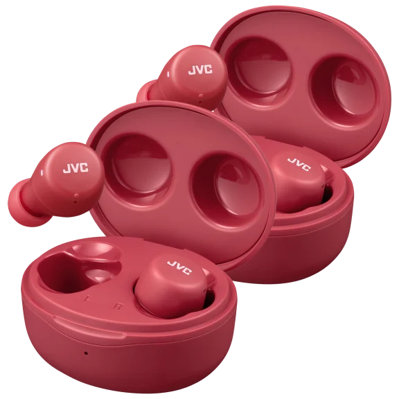 2-Pack: JVC Gumy 5-Hour True Wireless Stereo In-Ear Headphones (Red)