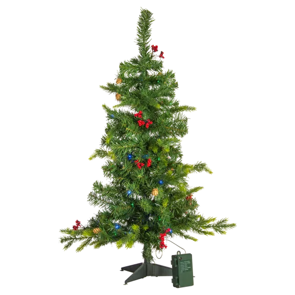 American Tree & Wreath 3-Foot Tree with Color Changing Lights