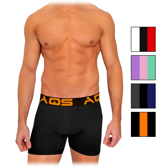 3-Pack: AQS Men's Classic Fit Boxers