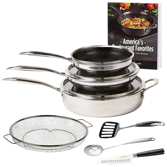 Copper Chef Titan 10-Piece Tri-Ply Nonstick Cookware Set