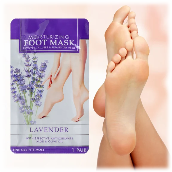 12-Pack: Lavender Moisturizing & Exfoliating Foot Masks