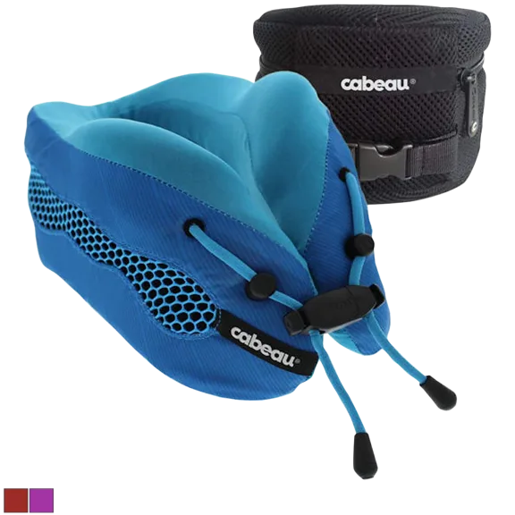 Cabeau Evolution Cool Vented Memory Foam Neck Support Pillow w/ Storage Bag