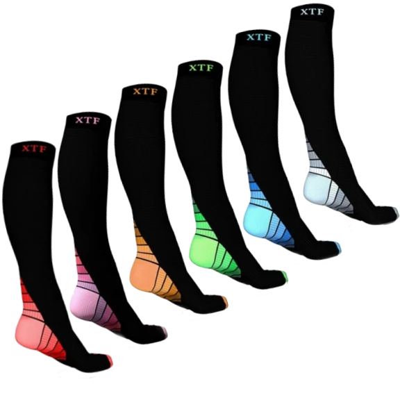6-Pack: Unisex Sports Compression Socks