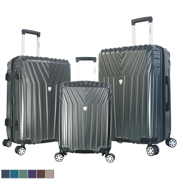 Olympia USA Voyager 3-Piece Premium Hardside 8-Wheel Luggage Set