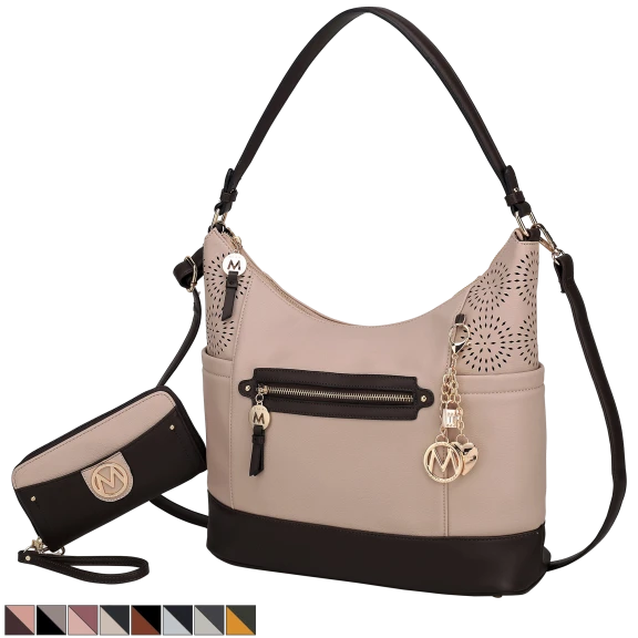 MKF Collection Charlotte Shoulder Bag With Matching Wallet by Mia K.