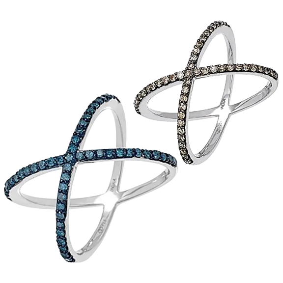 Savvy Cie Diamond Cross Ring