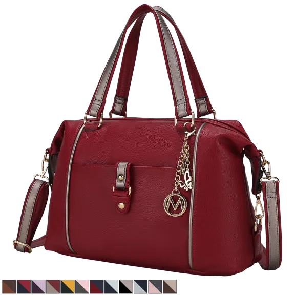 MKF Collection Opal Women's Medium Leather Weekender Bag by Mia K