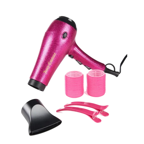 Juicy Couture 6-Piece Glitter Shine Blow Out Hair Dryer Set