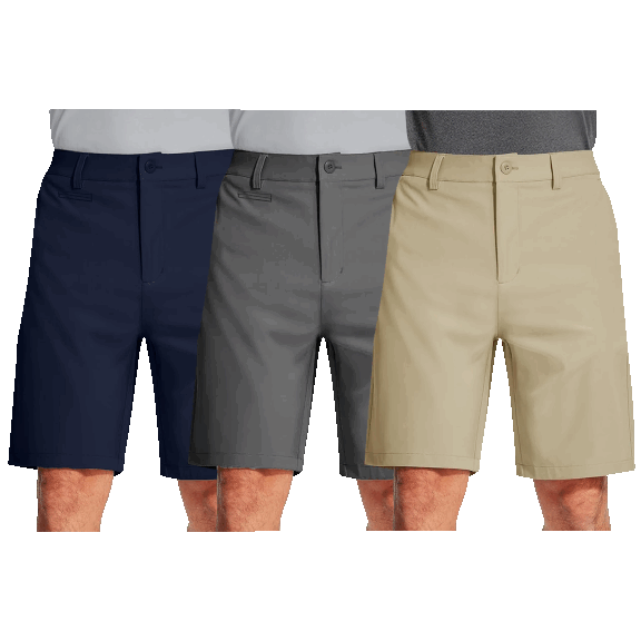 3-Pack: Galaxy by Harvic Men's Cotton Flex Stetch Chino Shorts