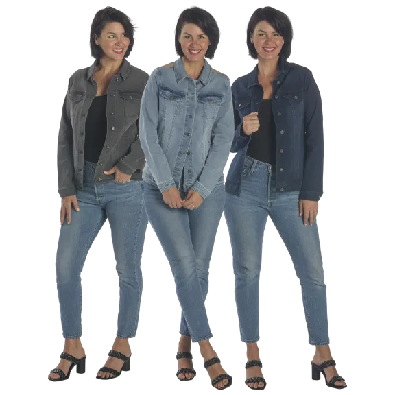 DG2 Classic Stretch Piece Yoke Denim Jacket