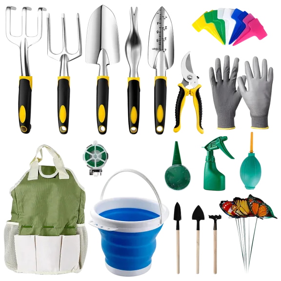 Amzdeal 34-Piece Garden Tools Set