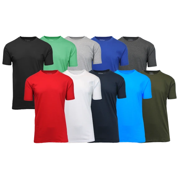 6-Pack: Men's Assorted Short Sleeve Crew Neck Tee