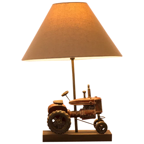 Glitzhome Polyresin Farmhouse Truck Table Lamp