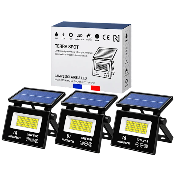 3-Pack: Hakol Super-Bright Waterproof Solar 6500K LED Spot 10W Lights
