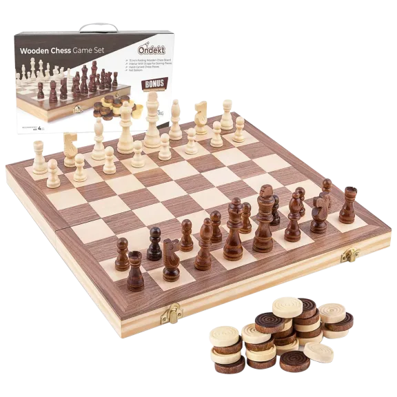 Ondekt 15" Foldable Wooden Chess Set