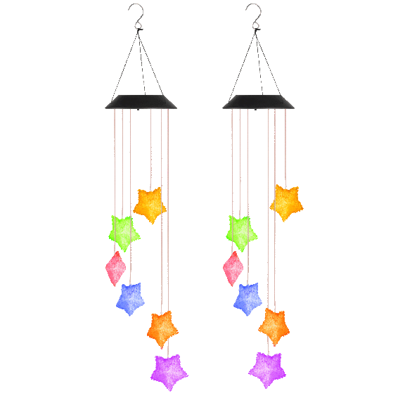 2-Pack: Ideaworks Solar Mobile Star Lights