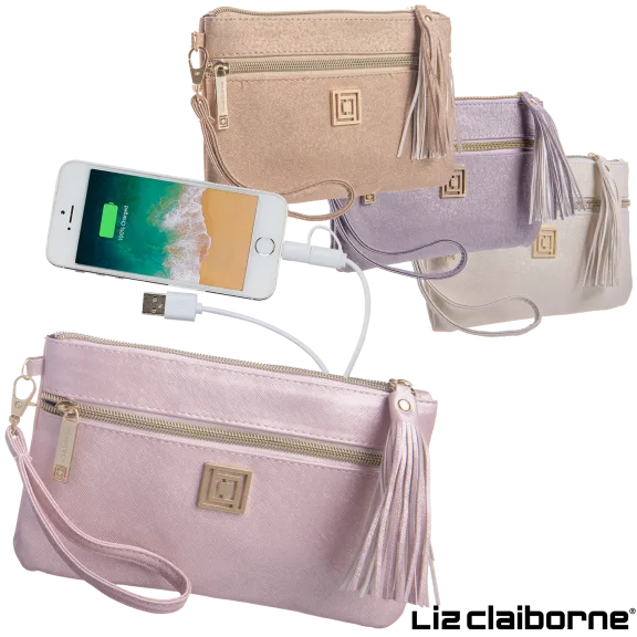 Tassel Phone Charging Wristlets with RFID Theft Protection by Liz Claiborne