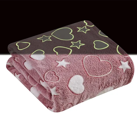 Luxury Home Glow-in-the-Dark Ultra Soft Micro Plush Fleece Throw Blanket