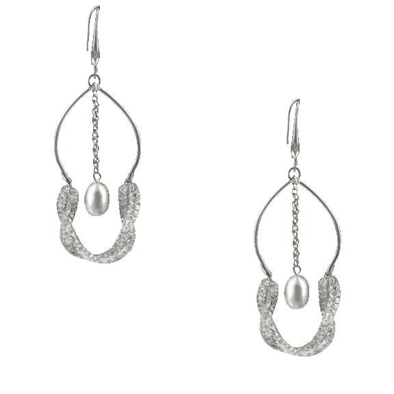 Pacific Pearl Rose Atoll 18K Gold Filled Pearl & Swarovski Statement Earrings