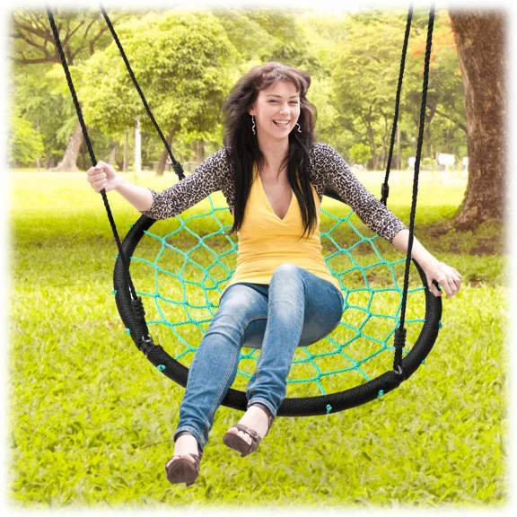 Maxkare Saucer Spider Tree Swing Nylon Rope Outdoor Play Set