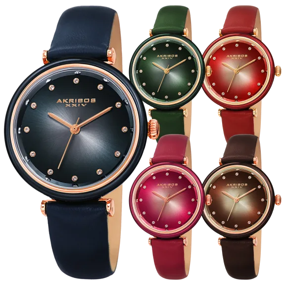 Akribos AK1035 Women’s Gradient Dial with Swarovski Accents Watch