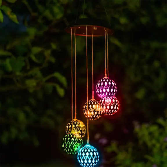 Touch Of ECO Windshine Multi-Color Solar LED Wind Chime