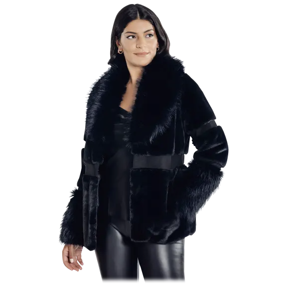 Kathy Ireland Cinema Chic Faux Fur Coat