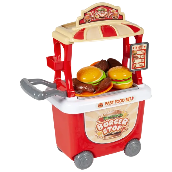 35-Piece World Tech Toys Burger Cart Playset