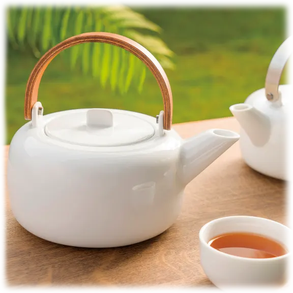 Victor & Victoria Teapot with Wooden or Stainless Steel Handle