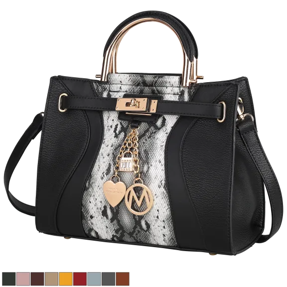 MKF Collection Cayden Snakeskin Satchel Bag by Mia K.
