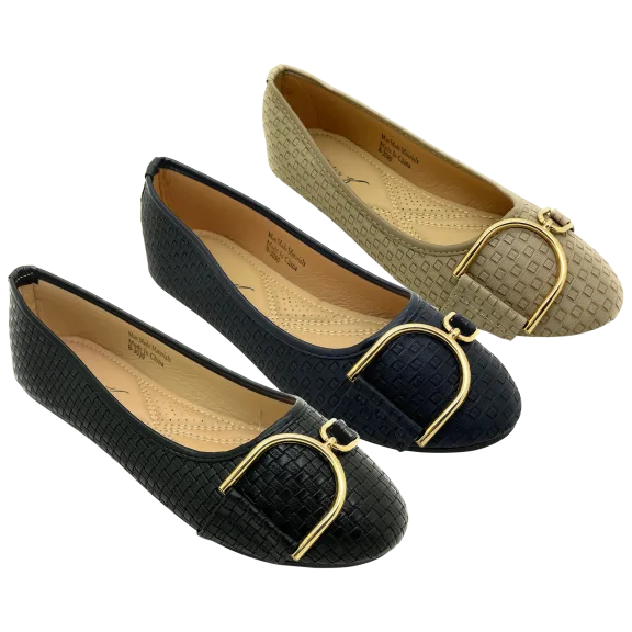 Victoria K. Women Fashion Buckle Flats