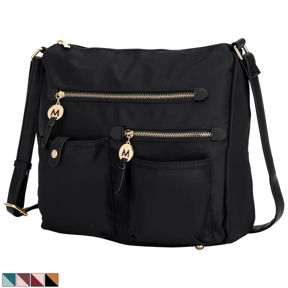 MKF Collection Sarena Multi Pocket Crossbody Bag