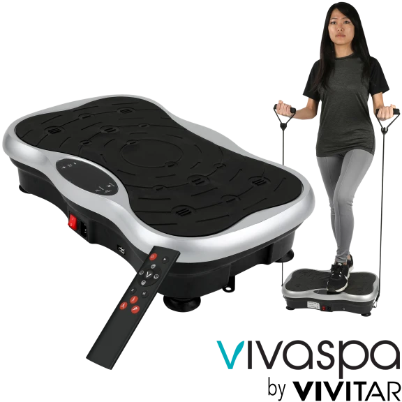 Vivaspa Whole Body Vibration Machine w/Bluetooth Speaker & Resistance Bands