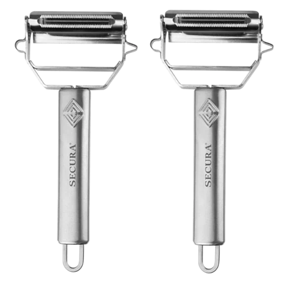 2-Pack: Secura Premium Stainless Steel Vegetable Julienne Peelers