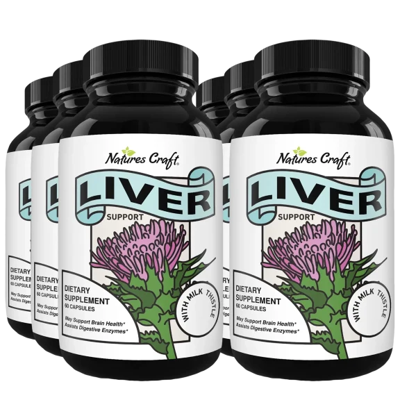 6-Pack: Nature's Craft Liver Cleanse Detox & Repair Formula (6-month supply)