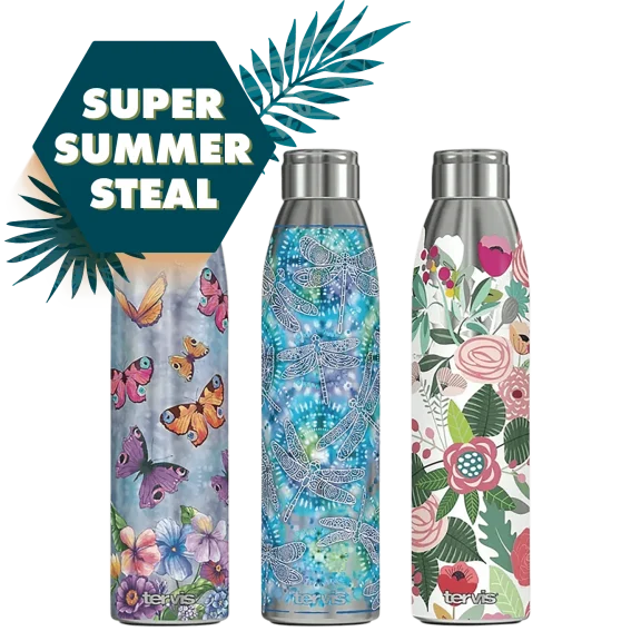 3-Pack: Tervis 25oz Slim Carafe Tumblers