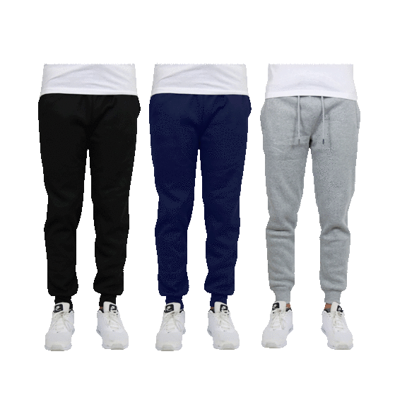 3-Pack: Men's Fleece Jogger Sweatpants