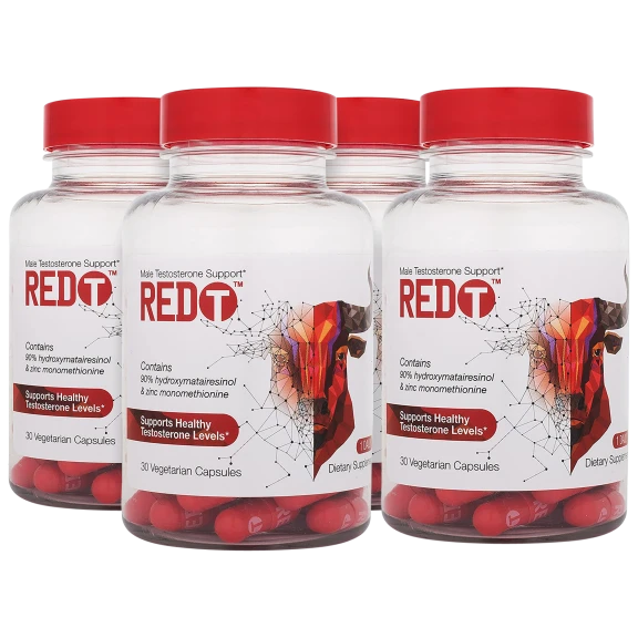 4-Pack: Red-T Zinc Immune Support for Men (120-Day Supply)
