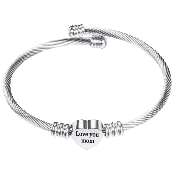 Golden NYC Heart Cable Bracelet in Stainless Steel - Family