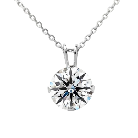 SuperJeweler 1.0 Carat Moissanite Solitaire Necklace