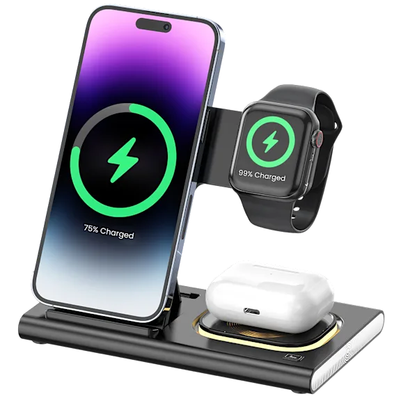 Gabba Goods 3-in-1 Foldable Wireless Charging Stand
