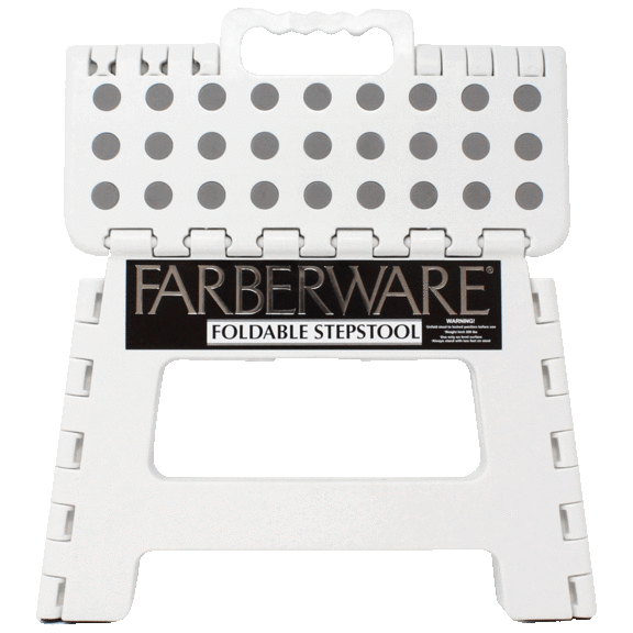 Farberware 9" Foldable Step Stool with Carrying Handle