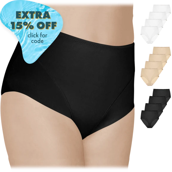 4-Pack: Form Flex Medium Control Laser Cut Shaping Panty