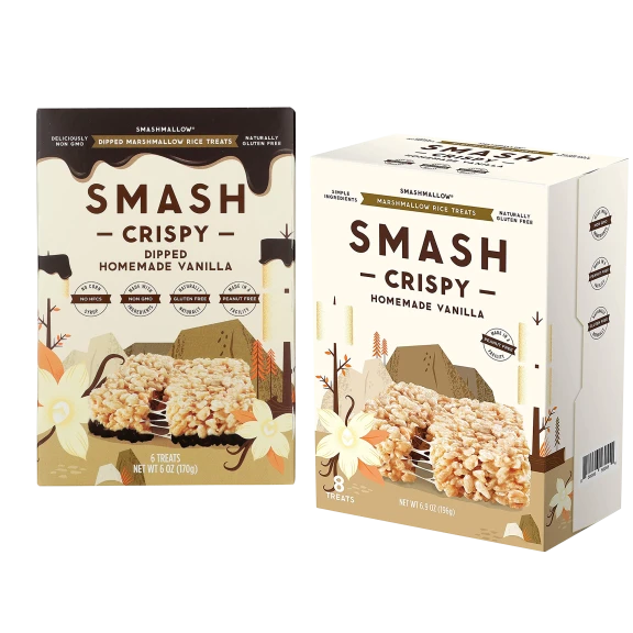 56-Pack: Smashmallow Smashcrispy (Vanilla & Vanilla Chocolate Dipped)
