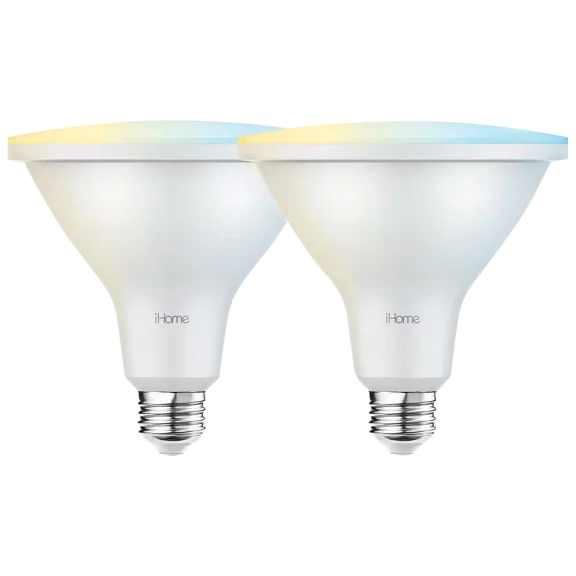 2-Pack: iHome Spectra Lux Flood Tunable + Dimmable White Bulbs